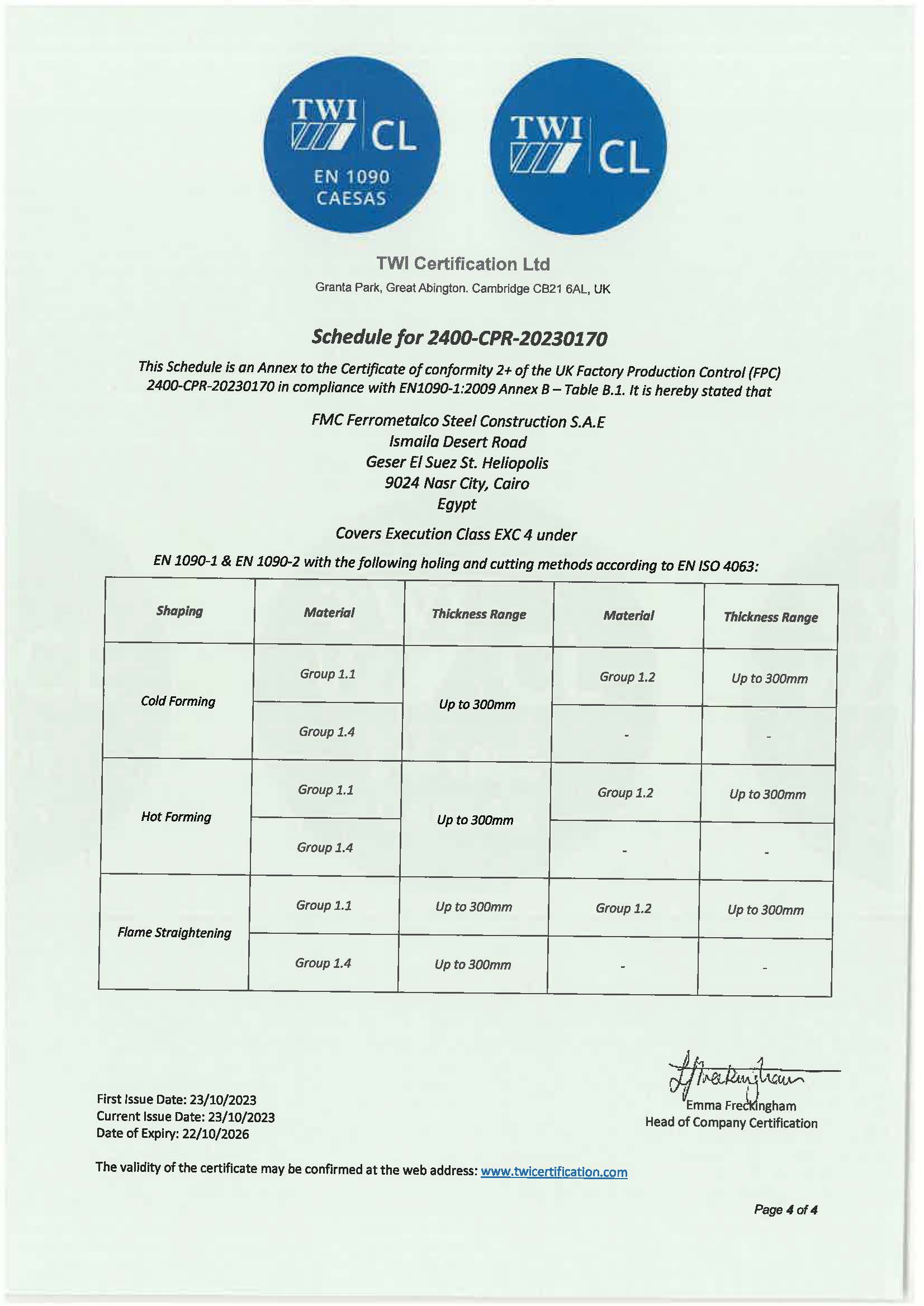 EN ISO 4063 Welding Processes (Extended)